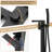 Freestanding Bathtub Faucet With Waterfall Tub Filler And Hand Shower, 360 Rotatable Spout, Dual Temperature Regulation, Brass Base Matte Black Faucet, 59" - Kink Hose, Control For Relaxing Water-125518228