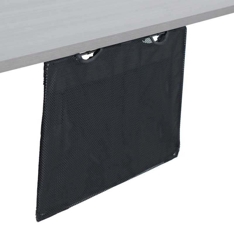 Vivo Black Under Desk Privacy & Cable Management Sleeve Panel
