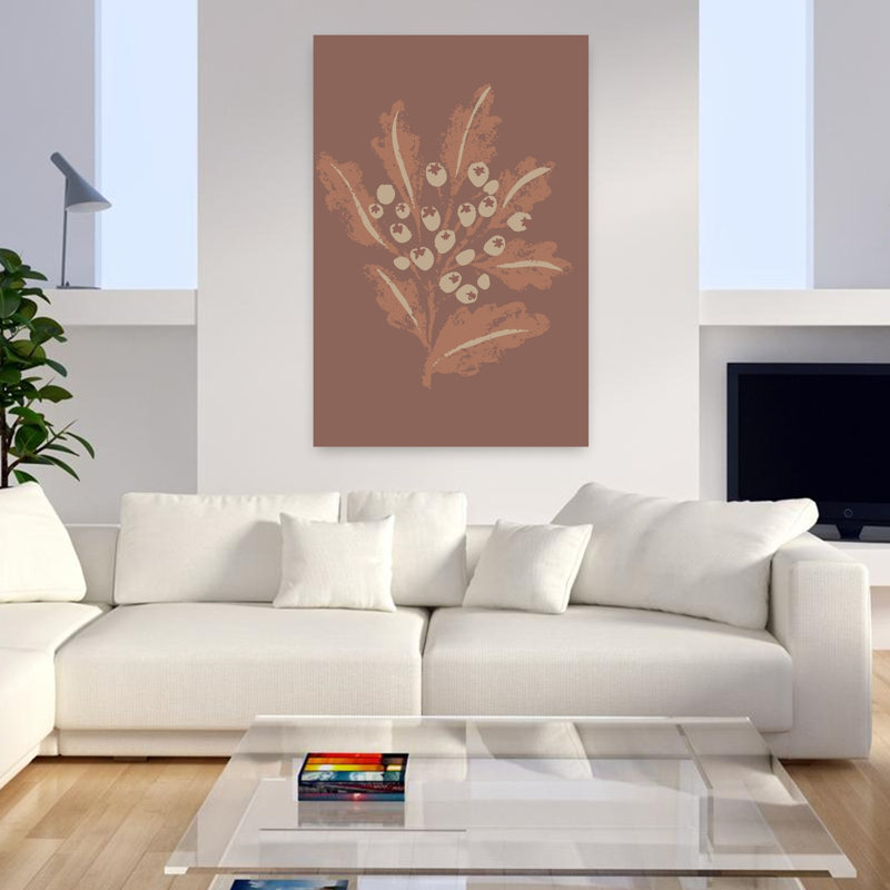 Art mural nature automnal rustique avec baies terreuses