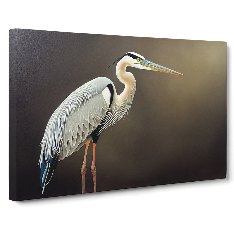An Astounding Heron Bird - Wrapped Canvas, 35cm H x 50cm W x 3cm D