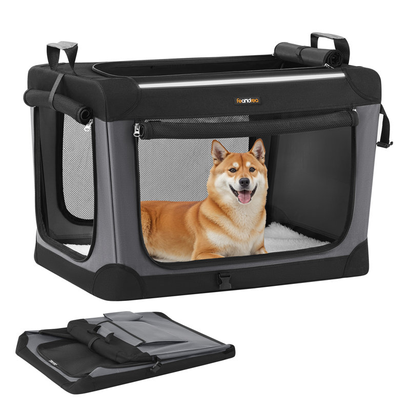Collapsible Pet Crate, 53cm H x 76cm W x 53cm D
