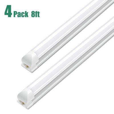 T8 8FT LED Integrated Frosted Shop Light