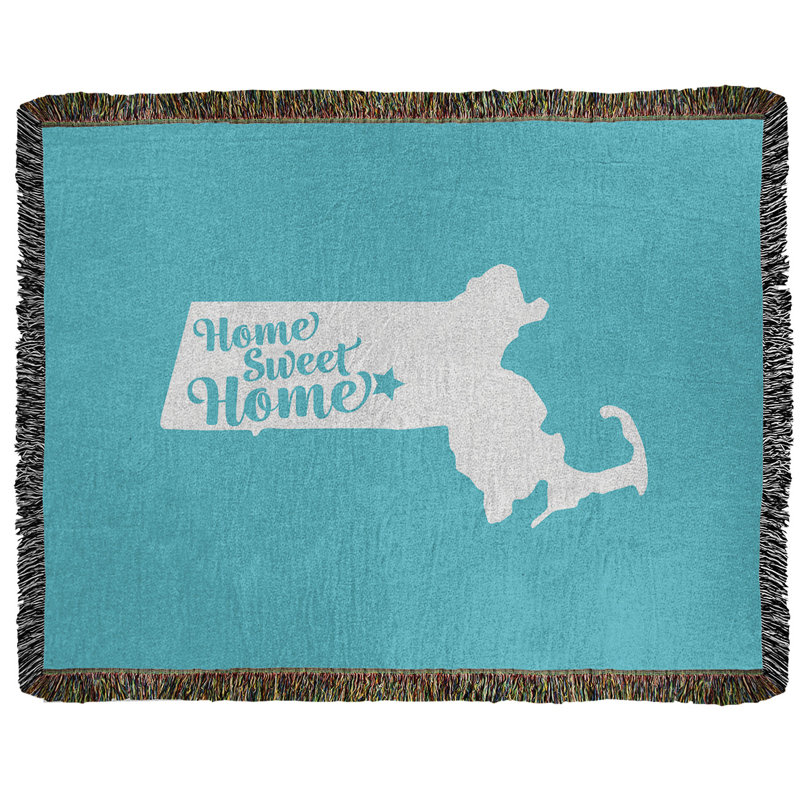 Jeté en coton tissé worcester doux, l 37 po x L 52 po, Bleu sarcelle