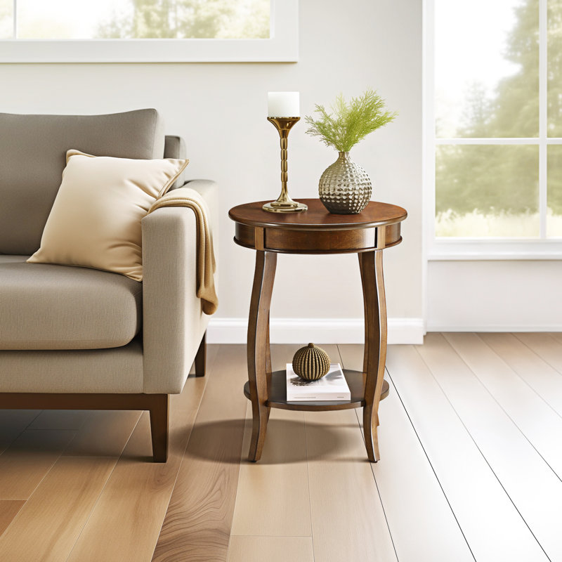 Aberta Finish Accent Table, Walnut