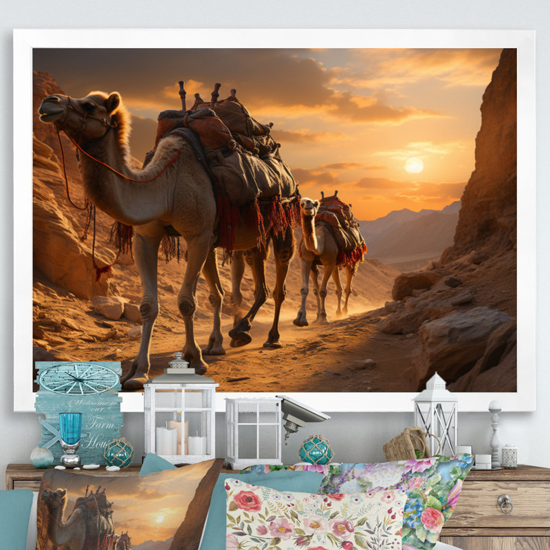 Asian Art Silk Road VI, reproduction d'art sur toile, H 30 po x l 40 po x P 1,5 po, Cadre photo blanc