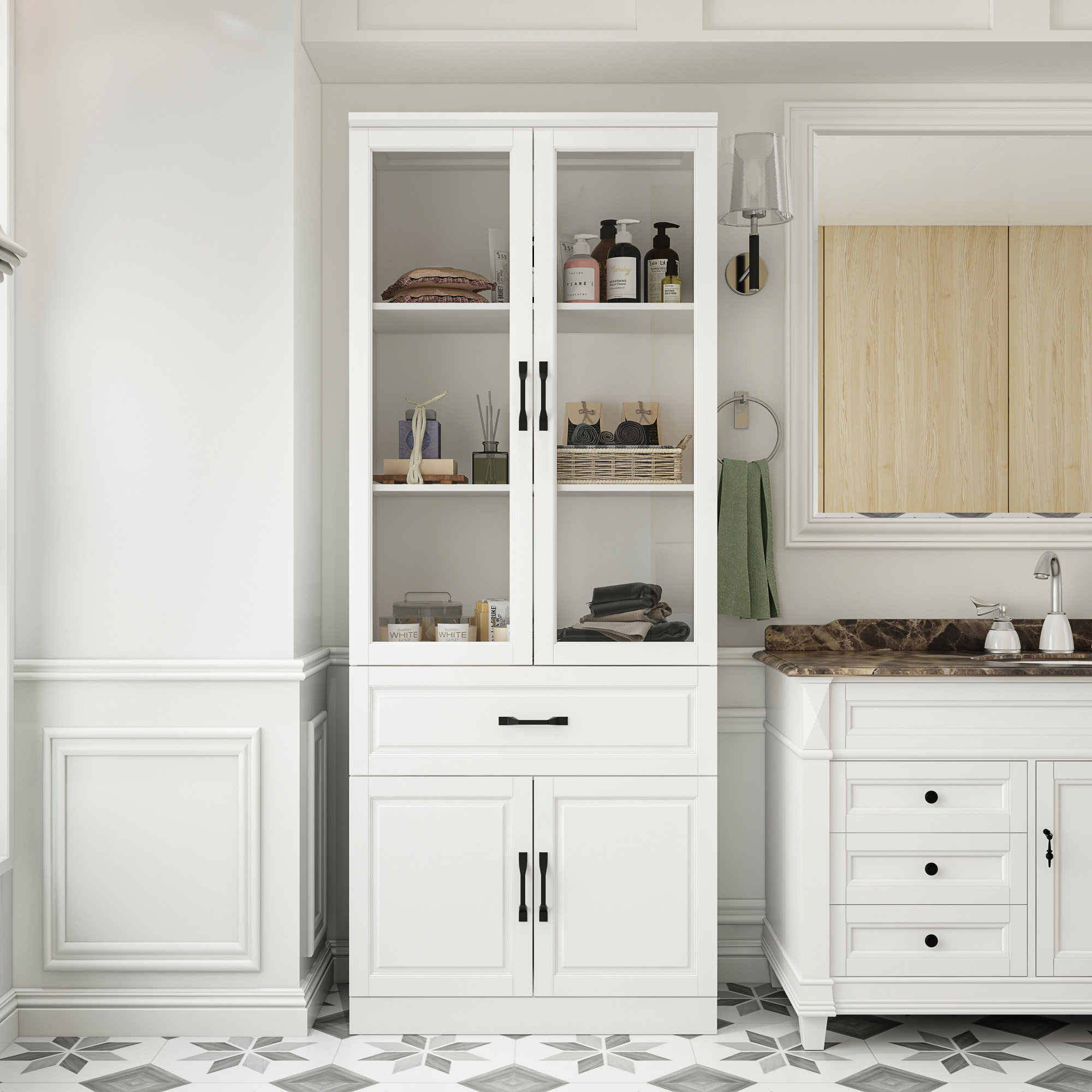 Wildon Home® Braga Freestanding Bathroom Cabinet & Reviews | Wayfair