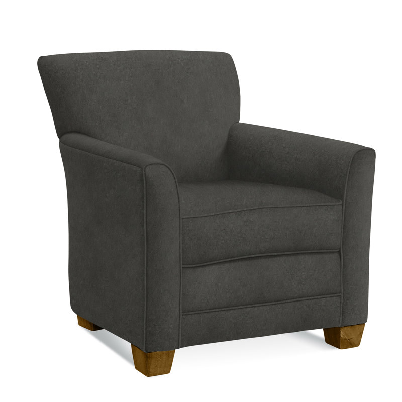 Buckley Armchair, Havana Finish, Ivory Crypton Performance; 0886-91