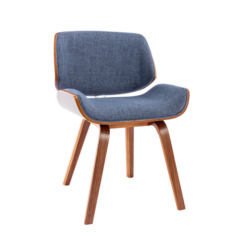 49cm H Upholstered Side Chair, Blue Fabric