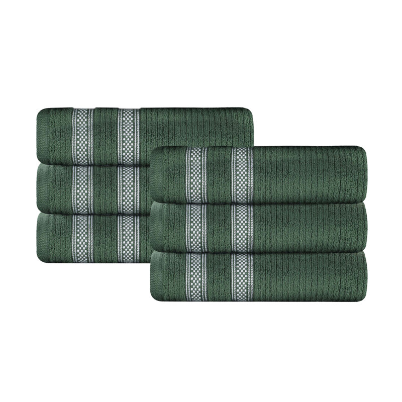 Débarbouillette douce et très absorbante en coton Tylique Zero Twist, Vert forêt