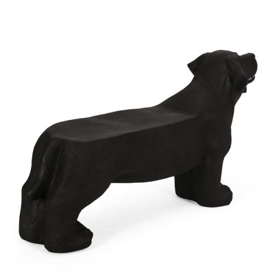 Lightweight Concrete Dog Smart Bench - Design, No Assembly Needed, 31.66" W X 8.98" D 16.38" H In Style Concrete, Instant Use,