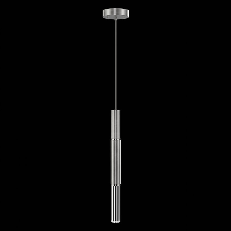 Luminaire suspendu rond l 6,5 po Antonia, Argent argent