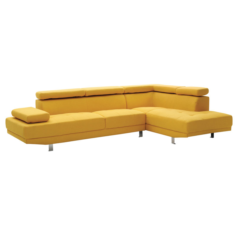 Canapé modulaire Modern River, Jaune, Jaune