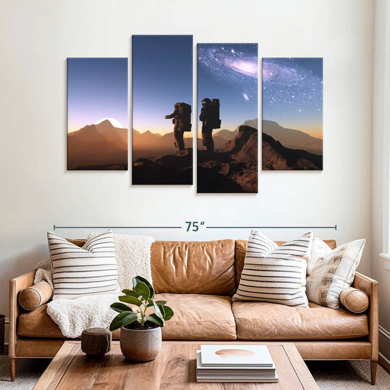 Oberle Astronaut On Planet Surface, 42'' H x 68'' W