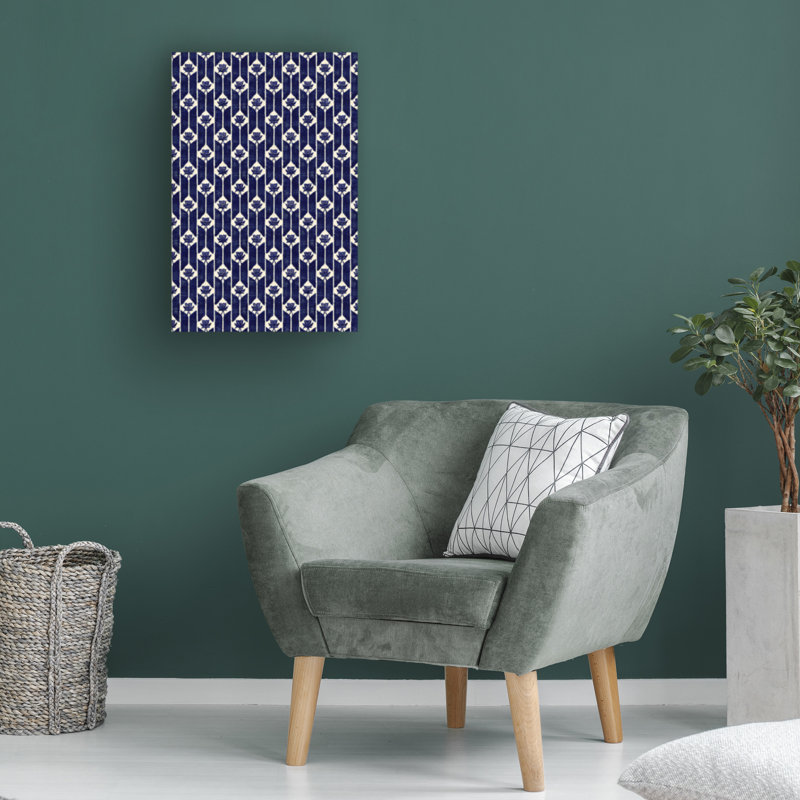 " Stitches Blue Pattern " by Treechild, 19" H x 12" W x 2" D