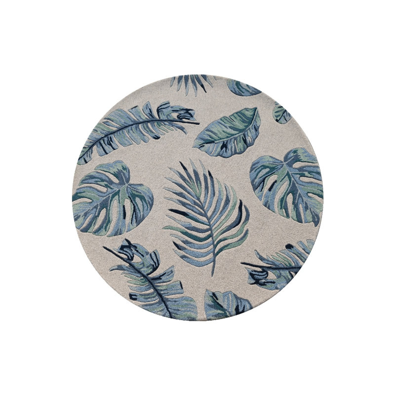 Tapis en laine touffeté à la main Angelissa, Rond 7 pi 6 po