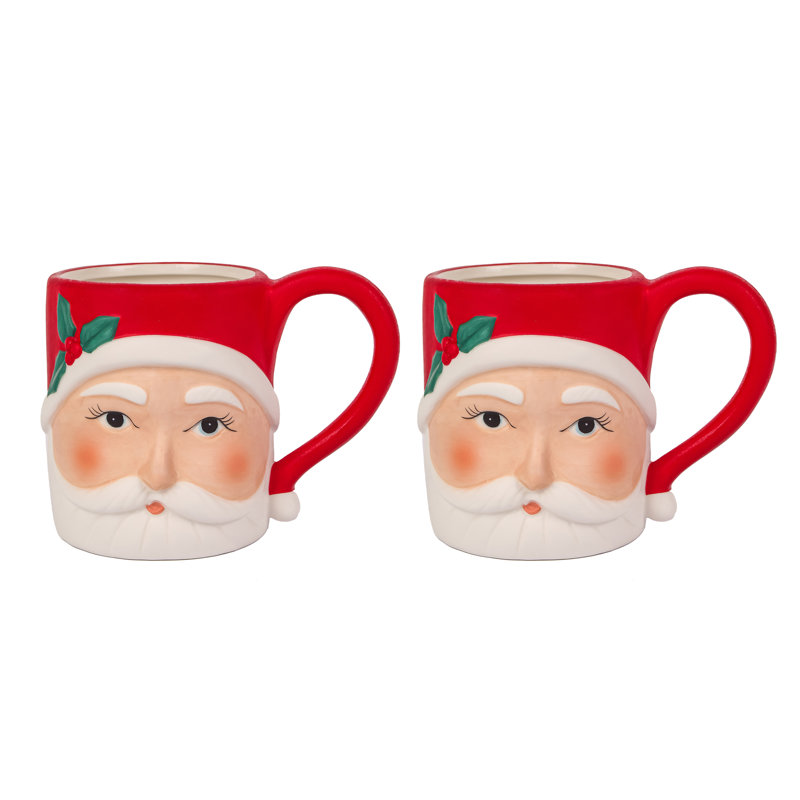 Paire de tasses à café HGTV Home Collection, rouge, Rouge