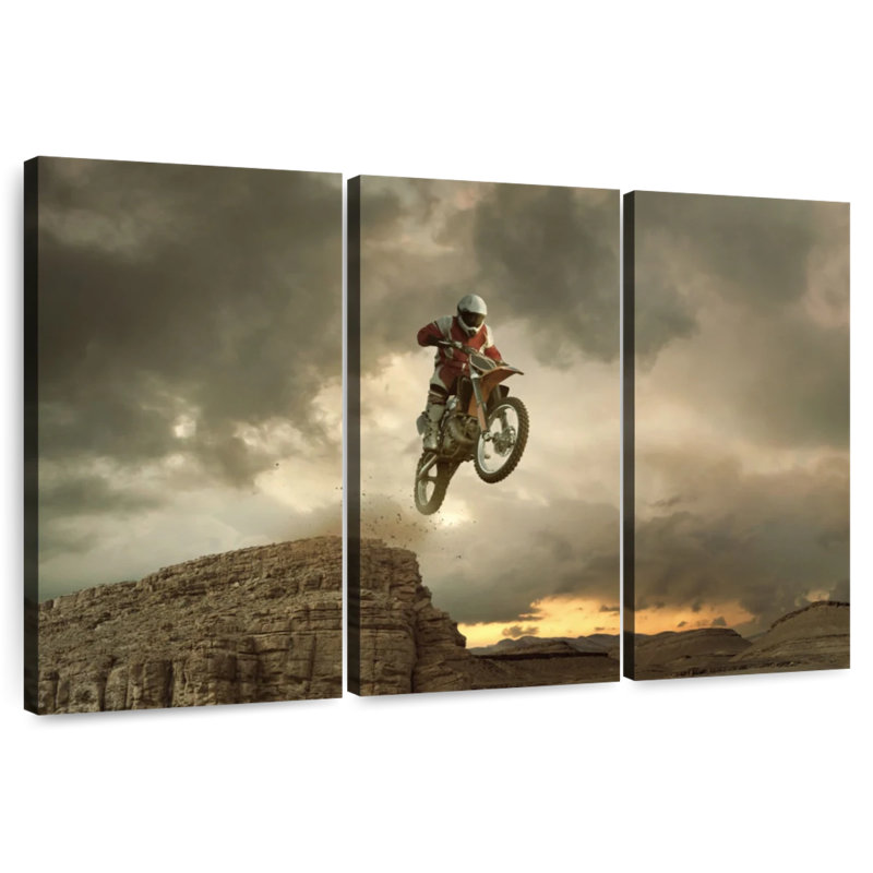 Sireci Dirt Bike Stunt, 42" H x 65" W