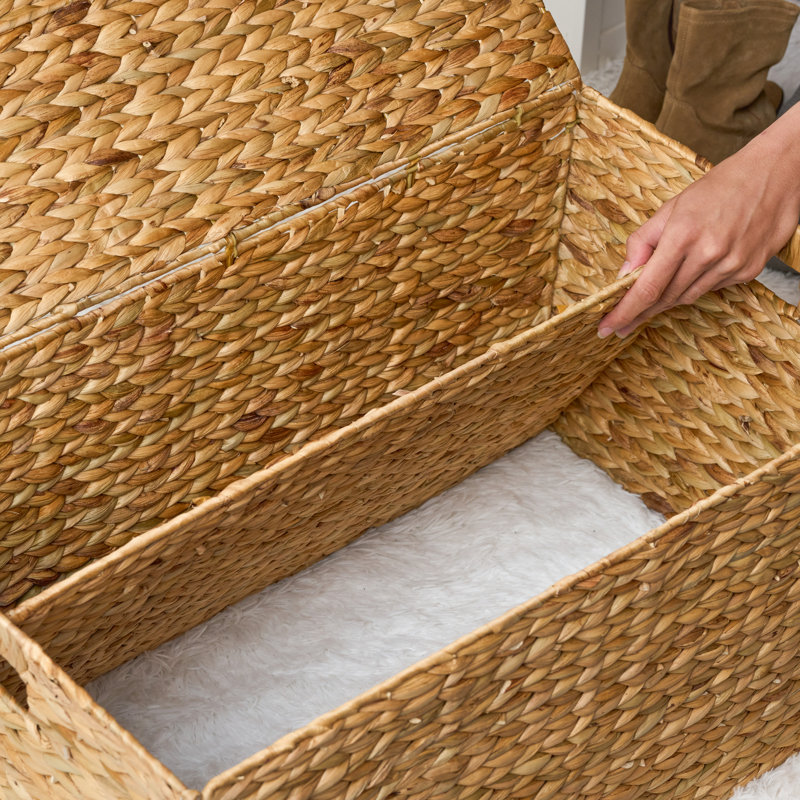Ludmilla Wicker Trunk, 26.8"L x 16.1"W x 14.2"H