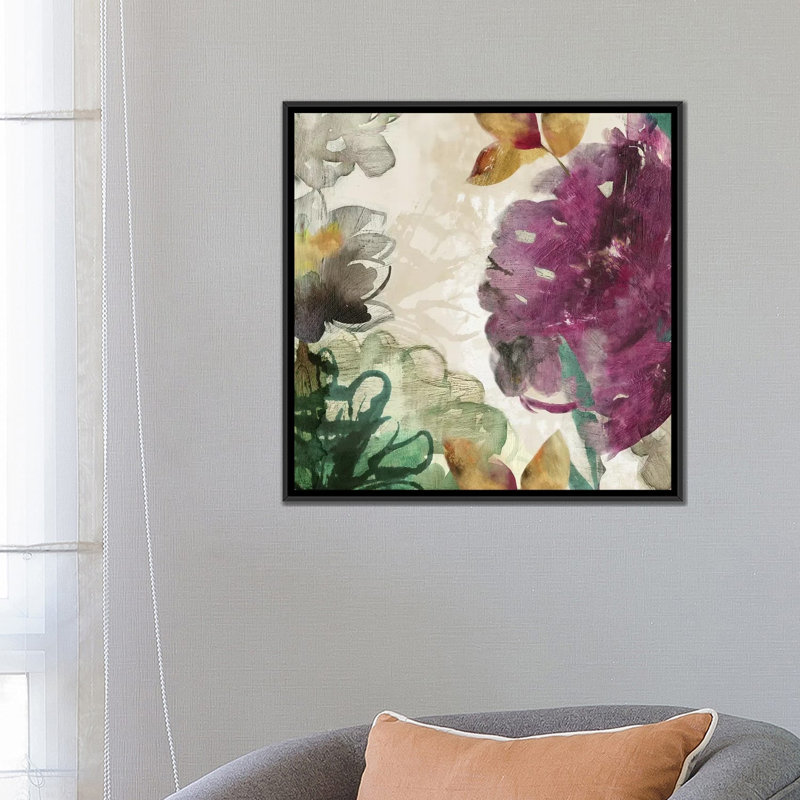 « valentina », reproduction sur toile, H 18 po x l 18 po x P 1,5 po, Toile avec cadre noir, Pas de tapis