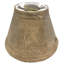 abat-jour de style candélabre en similicuir H 4,25 po (attache) en beige