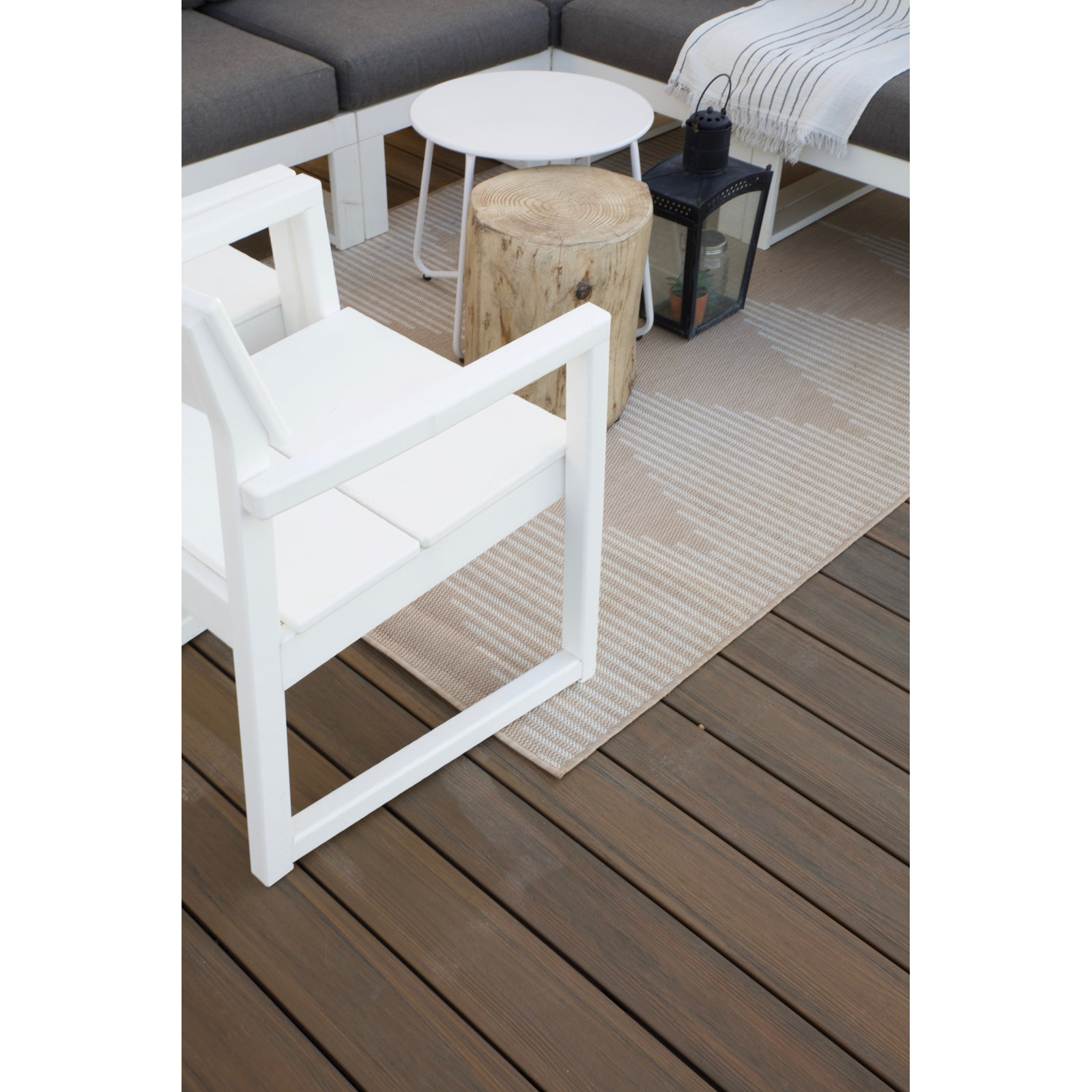 POLYWOOD® Edge Patio Armchair, White