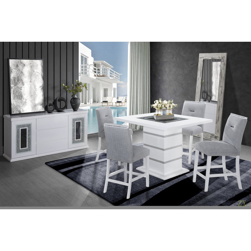 TABOURET ARIYA (ENSEMBLE DE 2), Siège noir / cadre noir