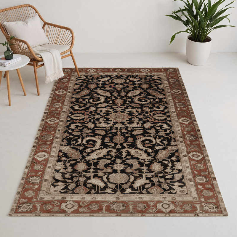 Turkish Brown Indoor and Outdoor Area Rug, Rectangle 9' x 12'