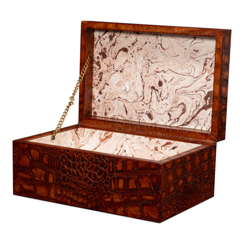 Shagreen Handmade Decorative Box, Brown