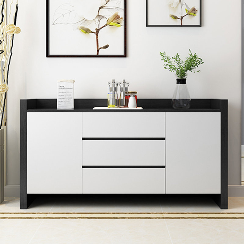Buffet Nihasvi, Noir / blanc, H 33,46 po x l 70,86 po x P 15,75 po