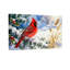 «Christmas Winter Cardinal Snowy Branches», ensemble de 3 reproductions d'art sur toile-122096630