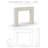 Contemporary Cast Stone Mantel With Bullnose Hearth-103614165-103614170