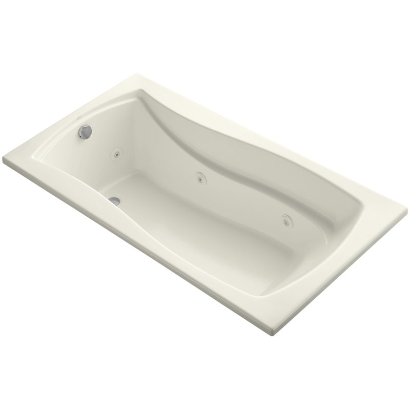 Mariposa 66" x 35.875" Whirpool Bathtub, Biscuit