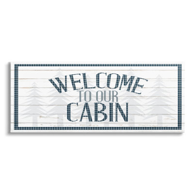 Mot de bienvenue sur fond de pin tartan Welcome
