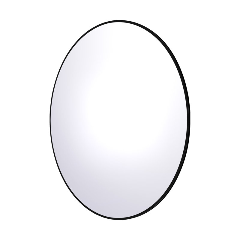 Rim Accent Mirror, Black, 30" x 30"