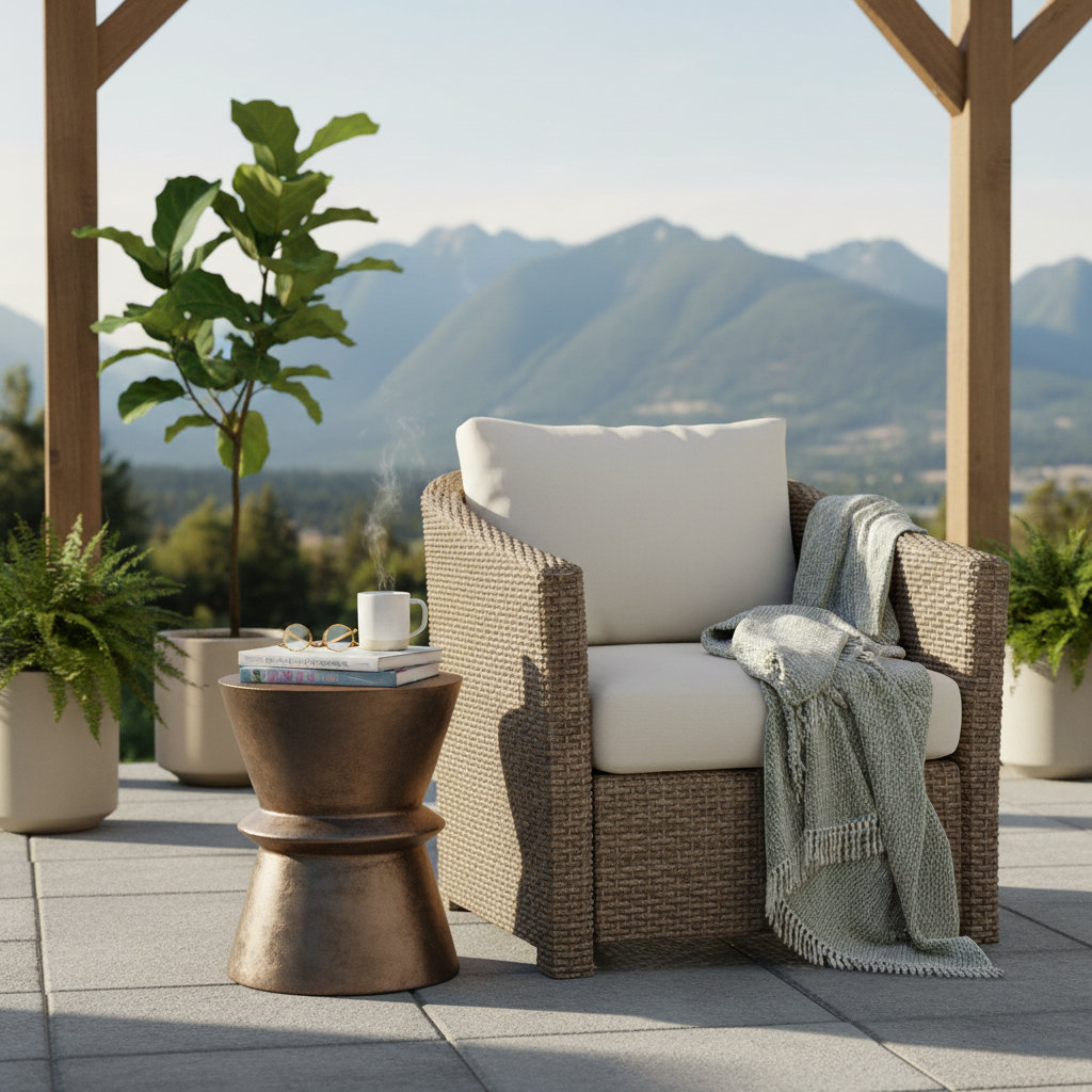 Isiah End Table, Bronze