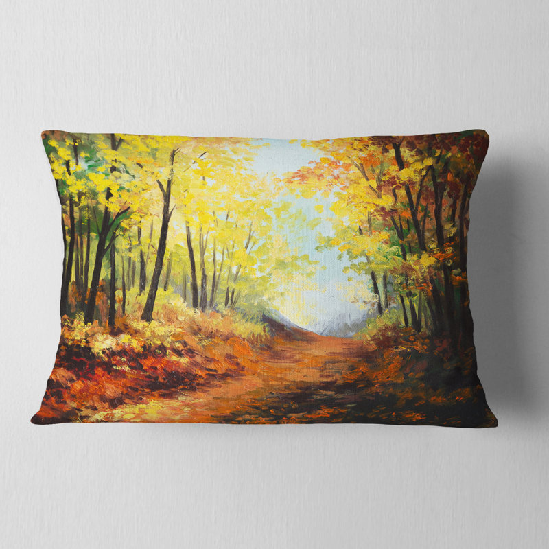 Coussin Autumn Forest Pathway
