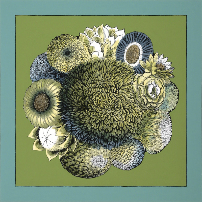 Small Celadon Bouquet I by Chariklia Zarris - Wrapped Canvas Print, 122cm H x 122cm W x 3.8cm D