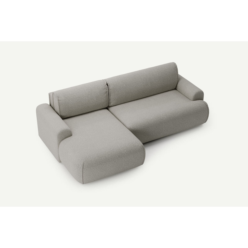 Softy Corner Sofa 2,5 seater with sleeping function, Grey, Right Hand Facing
