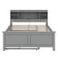 Lit plateforme avec tête de lit, USB, lit gigogne et 3 tiroirs-795831351-795831348
