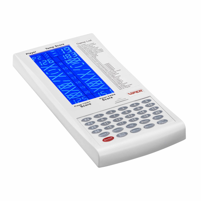 Viper White Electronic Dart Scorer with Backlit Display