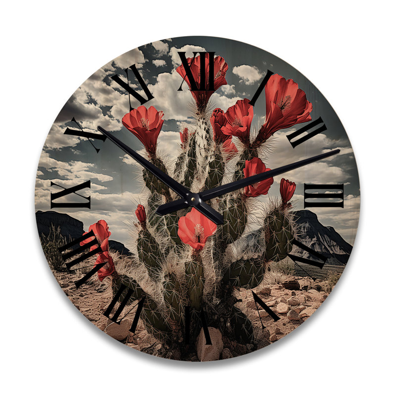 Horloge murale Western Desert Cactus Serenade, Grand