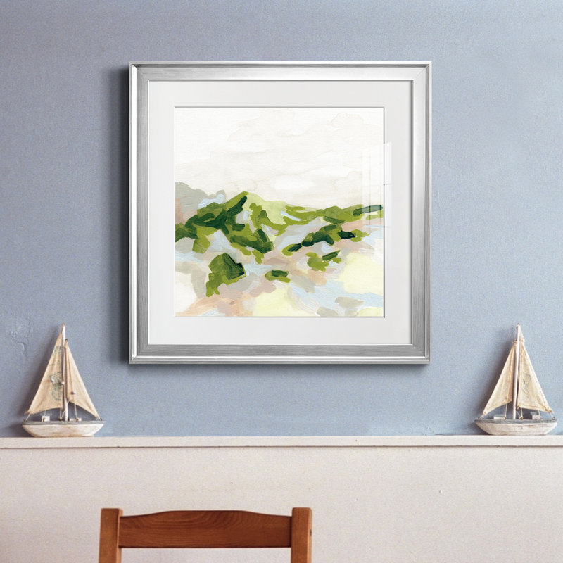 6_Emerald Hills I-Premium, reproduction encadrée - prête à être accrochée, H 26,5 po x l 26,5 po x P 1,5 po, Cadre argenté