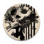 Horloge murale en bois massif Loes-925691581