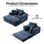 Fauteuil surdimensionné avec accoudoirs à compression de 52 po avec porte-gobelet et coussins-538817290