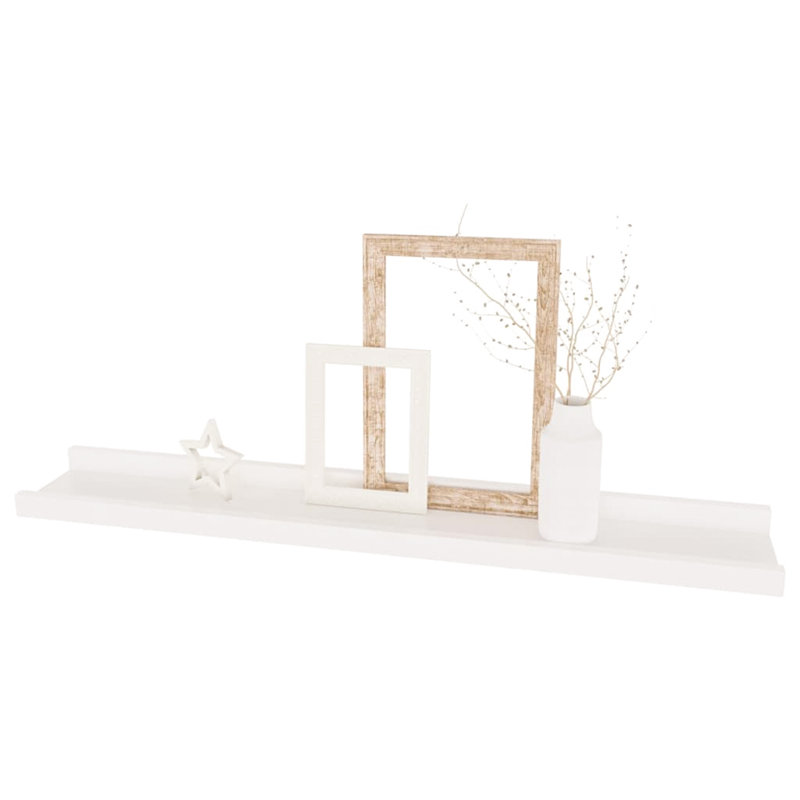 Burnettsville 4 Piece Picture Ledge Wall Shelf, 3cm H x 60cm W x 9cm D, White