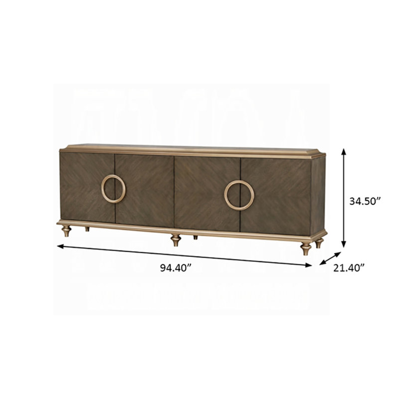 94.40" W Sideboard, Brown