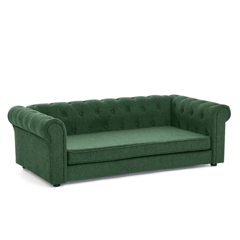 Elegant Rectangular Pet Bed For Big And Oversized Dogs, Olive Green