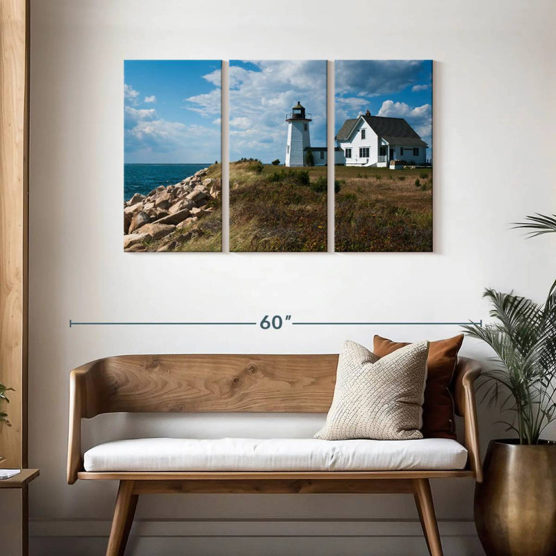 Aletra Coastal Cape Cod Lighthouse, 28" H x 45" W