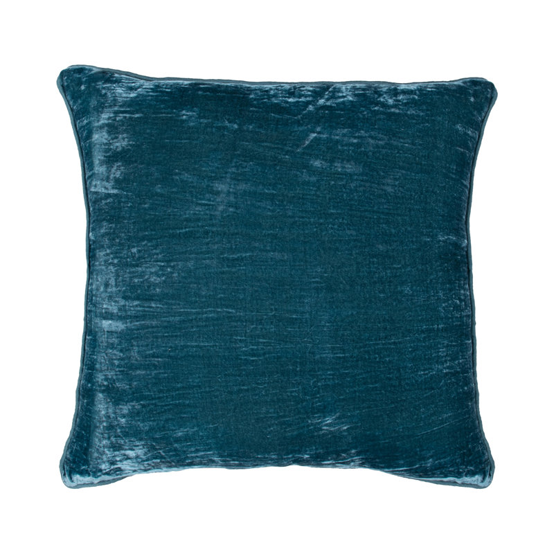 Oreiller Lexington, Carrée, Bleu denim, H 22 po x l 22 po