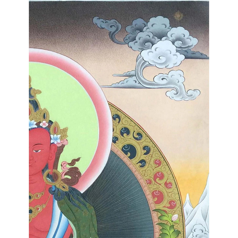 Aprarmita / Amitayus Thangka (Thangka sans brocart)